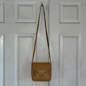 Leather Tan Small Crossbody Bag
